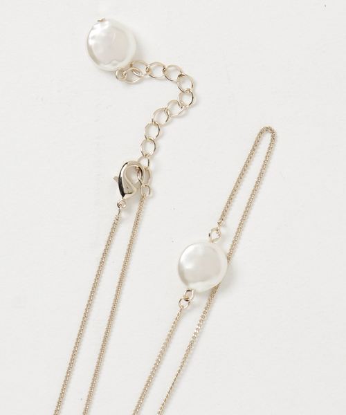 un dix cors（アンディコール）の「コインパールネックレス（ネックレス・レディース・ゴールド・ﾌﾘ-）」の2枚目の写真