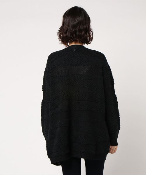 ROXY（ロキシー）の「MAGNOLIA SKY/ロキシー カーディガン（カーディガン/ボレロ・レディース・ブラック/ホワイト・SMALL/MEDIUM/LARGE）」の4枚目の写真