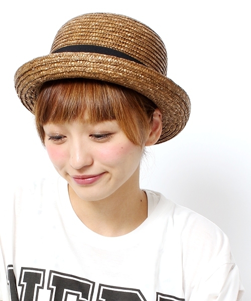 WEGO（ウィゴー）の「WEGO/ボーラーストローハット（ハット・レディース・ブラック/ブラウン/ベージュ・FREE）」の2枚目の写真