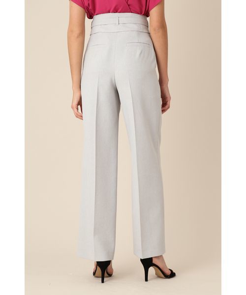 PINKY&DIANNE（ピンキーアンドダイアン）の「◆ドライポプリンカマーベルト付きワイドパンツ（その他パンツ・レディース・グレー/ブルー・34/38）」の7枚目の写真