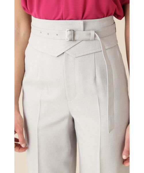 PINKY&DIANNE（ピンキーアンドダイアン）の「◆ドライポプリンカマーベルト付きワイドパンツ（その他パンツ・レディース・グレー/ブルー・34/38）」の13枚目の写真