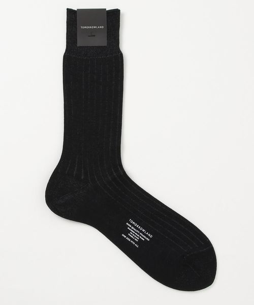 TOMORROWLAND （トゥモローランド）の「TOMORROWLAND コットンナイロン リブソックス（ソックス/靴下・メンズ・ダークブルー/ブラック系その他/ネイビー・FREE）」の2枚目の写真