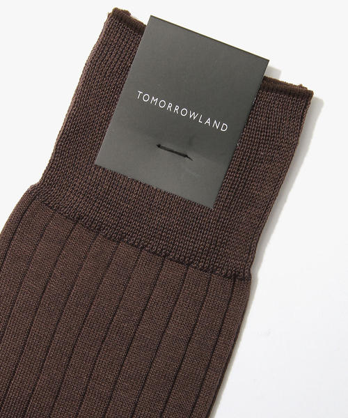 TOMORROWLAND （トゥモローランド）の「TOMORROWLAND コットンナイロン リブソックス（ソックス/靴下・メンズ・ダークブルー/ブラック系その他/ネイビー・FREE）」の4枚目の写真