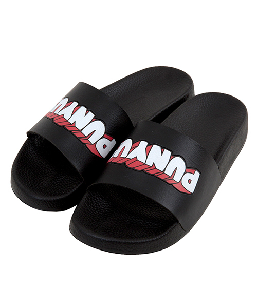 PUNYUS（プニュズ）の「ロゴスライドサンダル（サンダル・レディース・ホワイト/ブラック/ピンク・1/2/3/4）」の2枚目の写真