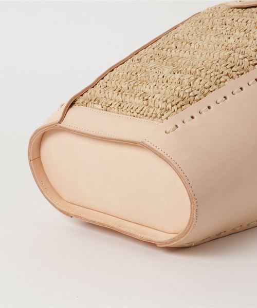 LUDLOW（ラドロー）の「ヌメ×ラフィア バケツバスケット  