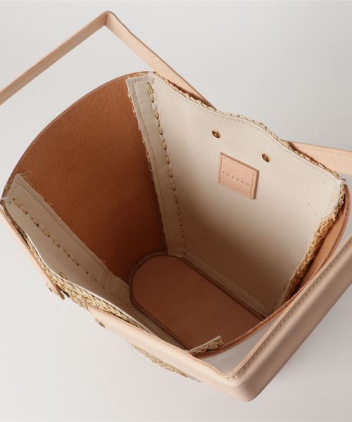 LUDLOW（ラドロー）の「ヌメ×ラフィア バケツバスケット  