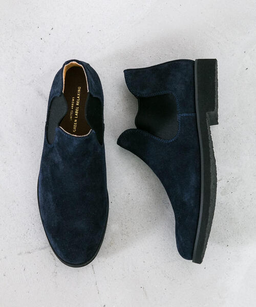 green label relaxing(グリーンレーベルリラクシング)の「SC GLR サイドゴア ブーツ(ブーツ・メンズ・ネイビー/ベージュ/ブラック・8h/9h/8/9)」の3枚目の写真