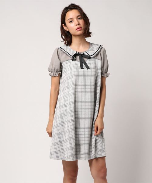 axes femme POETIQUE♡セーラー付け襟付カットワンピース axes femme POETIQUE（アクシーズファムポエティック）の