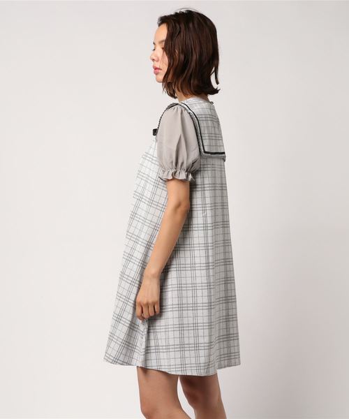 axes femme POETIQUE♡セーラー付け襟付カットワンピース axes femme POETIQUE♡セーラー付け襟付カットワンピース