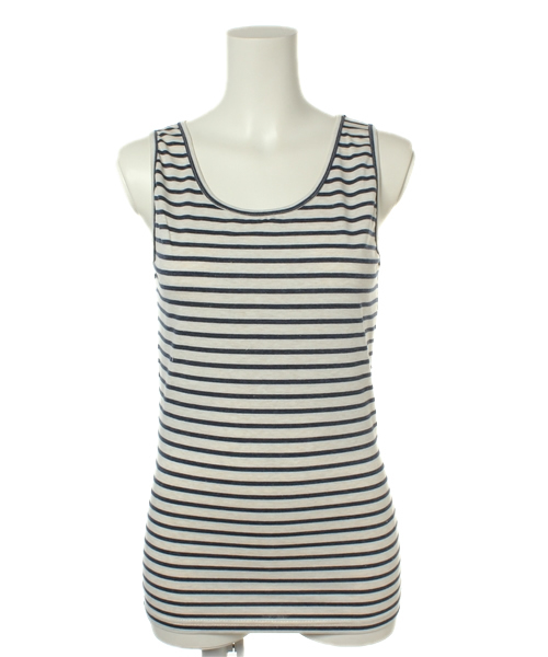 Auntie Rosa（アンティローザ）の「【Agneau7】シンプルボーダータンク（タンクトップ・レディース・ライトブルー/ネイビー/ピンク/グリーン/ライトグリーン/イエロー/オレンジ・FREE）」の4枚目の写真