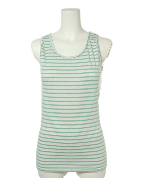 Auntie Rosa（アンティローザ）の「【Agneau7】シンプルボーダータンク（タンクトップ・レディース・ライトブルー/ネイビー/ピンク/グリーン/ライトグリーン/イエロー/オレンジ・FREE）」の2枚目の写真