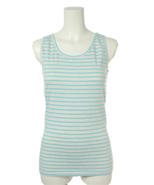 Auntie Rosa（アンティローザ）の「【Agneau7】シンプルボーダータンク（タンクトップ・レディース・ライトブルー/ネイビー/ピンク/グリーン/ライトグリーン/イエロー/オレンジ・FREE）」の3枚目の写真