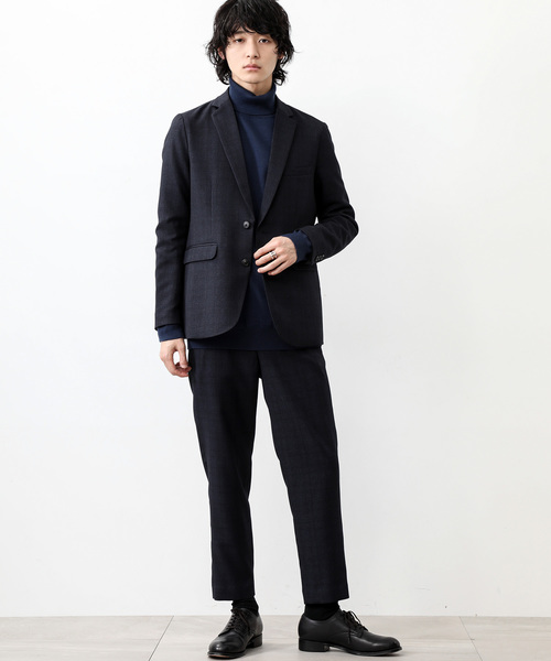 隆志 STUDIOUS ステュディオス　ストレッチ　ジャケット　ネイビー STUDIOUS（ステュディオス）の「【STUDIOUS】ラナウォーム