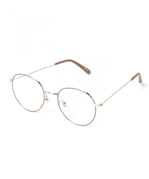 niko and...(ニコアンド)の「オリジナル細リムラウンドダテメガネ(メガネ・レディース・ブラウン/チャコール・FREE)」の1枚目の写真