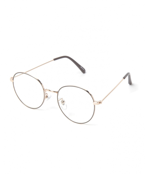 niko and...(ニコアンド)の「オリジナル細リムラウンドダテメガネ(メガネ・レディース・ブラウン/チャコール・FREE)」の2枚目の写真