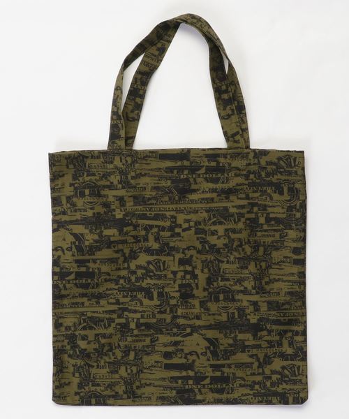 Sync.(スィンク)の「Sync.【KOSUKE KAWAMURA】TOTE BAG "DOLLAR"(トートバッグ・メンズ・ホワイト/カーキ・ONE SIZE)」の2枚目の写真