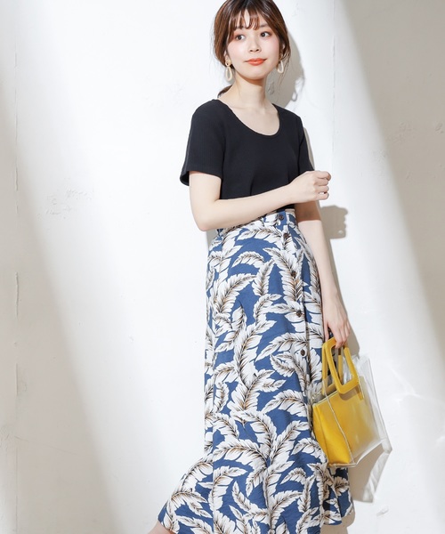 natural couture(ナチュラルクチュール)の「オニワッフルショートTシャツ(Tシャツ/カットソー・レディース・ブラック/ベージュ/オフホワイト/オレンジ/ミント・FREE)」の13枚目の写真