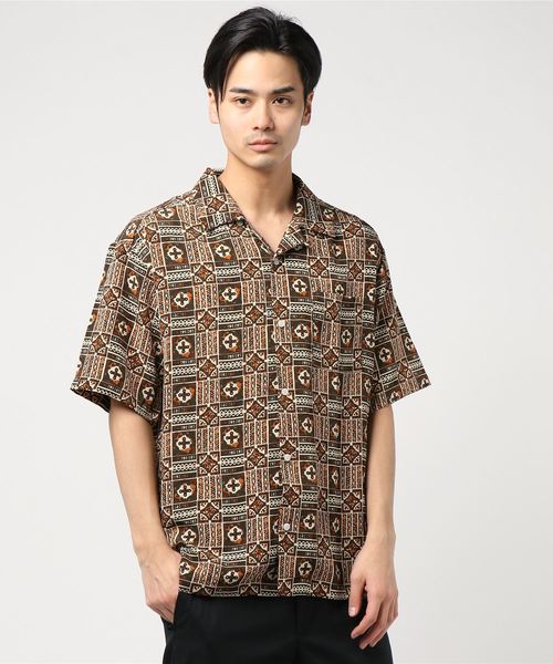 おしゃれスタ(オシャレスタ)の「ビッグシルエット総柄プリントオープンカラー半袖シャツ(IR)(シャツ/ブラウス・メンズ・その他/その他1/その他2/その他3/その他4/その他5・M/L/XL)」の10枚目の写真