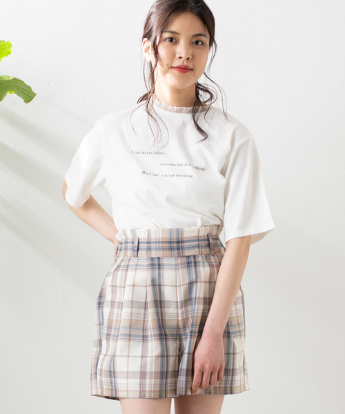 WEGO（ウィゴー）の「WEGO/【セットアップ対応商品】リネンタッチタックキュロット（その他パンツ・レディース・ライトベージュ/ホワイト系その他3/ベージュ系その他2/ブラウン・FREE）」の2枚目の写真