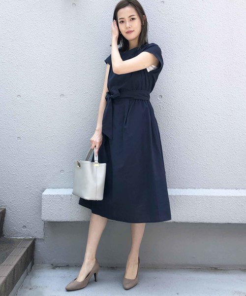 PICCIN（ピッチン）の「デコルテVワンピース（ワンピース・レディース・パープル/ネイビー/カーキ・MEDIUM）」の10枚目の写真