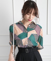Libby&Rose（リビーアンドローズ）の「ドットパッチ柄シャツ（シャツ