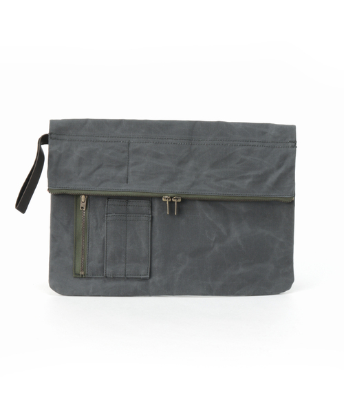 ACME FURNITURE(アクメファニチャー)の「PARAFFIN POUCH(クラッチバッグ・レディース・チャコールグレー/カーキ・FREE)」の1枚目の写真