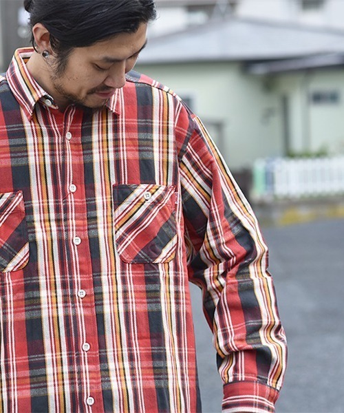 BIG MAC（ビッグマック）の「【 BIGMAC / ビックマック 】REGULAR SHIRTS（シャツ/ブラウス・メンズ・レッド/ネイビー/グリーン/イエロー・S/M/L）」の4枚目の写真