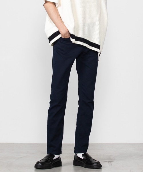 WEGO(ウィゴー)の「WEGO/ストレッチツイルスキニーパンツ(チノパンツ・メンズ・ブラック/ネイビー/カーキ・SMALL/LARGE/MEDIUM)」の3枚目の写真