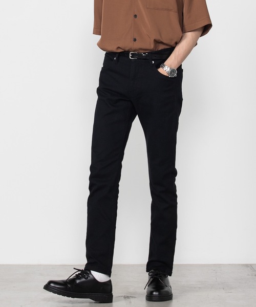 WEGO(ウィゴー)の「WEGO/ストレッチツイルスキニーパンツ(チノパンツ・メンズ・ブラック/ネイビー/カーキ・SMALL/LARGE/MEDIUM)」の2枚目の写真