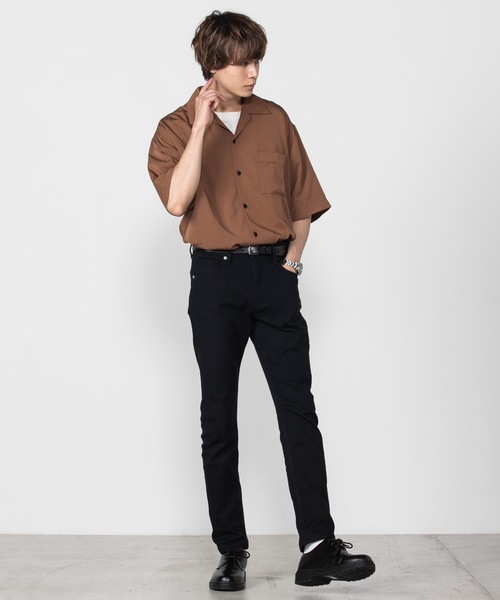 WEGO(ウィゴー)の「WEGO/ストレッチツイルスキニーパンツ(チノパンツ・メンズ・ブラック/ネイビー/カーキ・SMALL/LARGE/MEDIUM)」の15枚目の写真