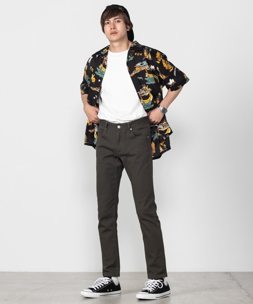 WEGO(ウィゴー)の「WEGO/ストレッチツイルスキニーパンツ(チノパンツ・メンズ・ブラック/ネイビー/カーキ・SMALL/LARGE/MEDIUM)」の5枚目の写真