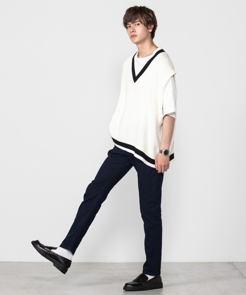 WEGO(ウィゴー)の「WEGO/ストレッチツイルスキニーパンツ(チノパンツ・メンズ・ブラック/ネイビー/カーキ・SMALL/LARGE/MEDIUM)」の18枚目の写真