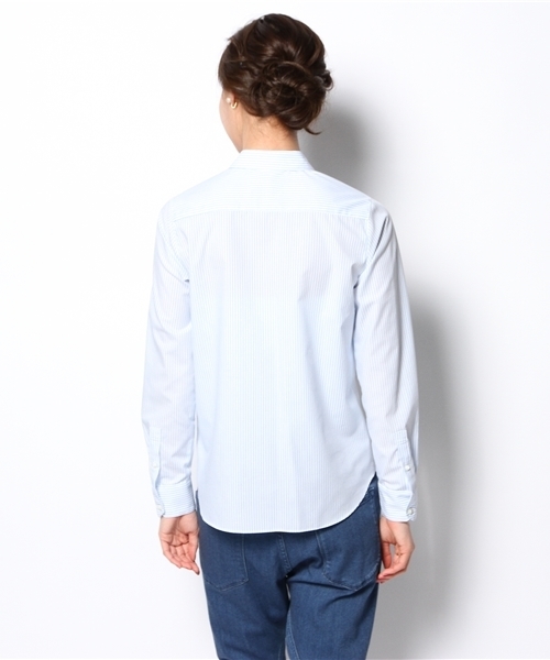 green label relaxing(グリーンレーベルリラクシング)の「GO EASY IRON REG シャツ ◆(シャツ/ブラウス・レディース・オフホワイト/ライトブルー・40/38)」の9枚目の写真