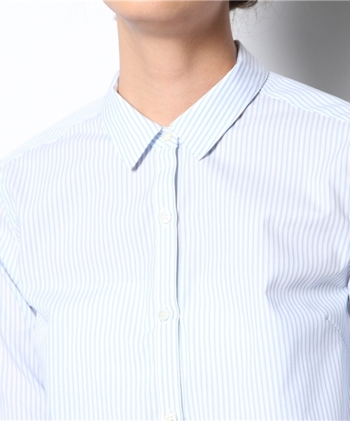 green label relaxing(グリーンレーベルリラクシング)の「GO EASY IRON REG シャツ ◆(シャツ/ブラウス・レディース・オフホワイト/ライトブルー・40/38)」の3枚目の写真