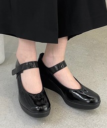 shopnikoniko | 日本製ベルクロウェッジソールパンプス メリージェーン(パンプス)
