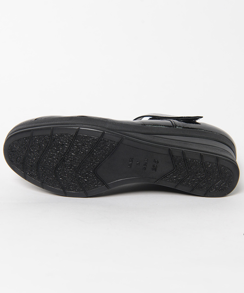 shopnikoniko（ショップニコニコ）の「日本製ベルクロウェッジソールパンプス メリージェーン（パンプス・レディース・ブラック・24/22/24.5/23/22.5/23.5）」の5枚目の写真