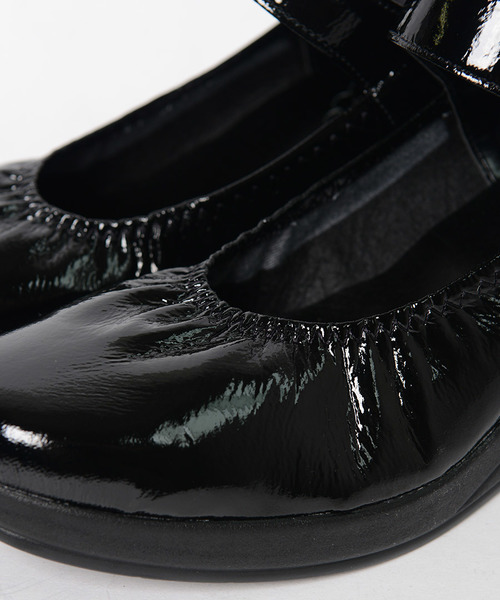 shopnikoniko（ショップニコニコ）の「日本製ベルクロウェッジソールパンプス メリージェーン（パンプス・レディース・ブラック・24/22/24.5/23/22.5/23.5）」の9枚目の写真