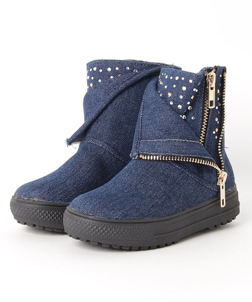 Pricila(プリシラ)の「Pricila ハイカット ガールズブーツスニーカー (PS-119)(ブーツ・キッズ・ブラック/ネイビー/グレー・23.0cm/22.0cm/17.0cm/18.0cm/19.0cm/20.0cm/21.0cm)」の2枚目の写真