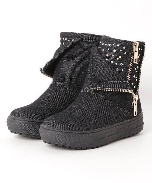 Pricila(プリシラ)の「Pricila ハイカット ガールズブーツスニーカー (PS-119)(ブーツ・キッズ・ブラック/ネイビー/グレー・23.0cm/22.0cm/17.0cm/18.0cm/19.0cm/20.0cm/21.0cm)」の3枚目の写真