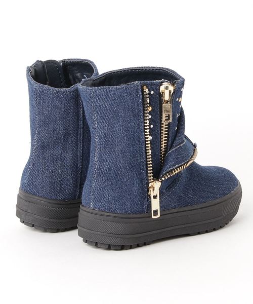 Pricila(プリシラ)の「Pricila ハイカット ガールズブーツスニーカー (PS-119)(ブーツ・キッズ・ブラック/ネイビー/グレー・23.0cm/22.0cm/17.0cm/18.0cm/19.0cm/20.0cm/21.0cm)」の4枚目の写真