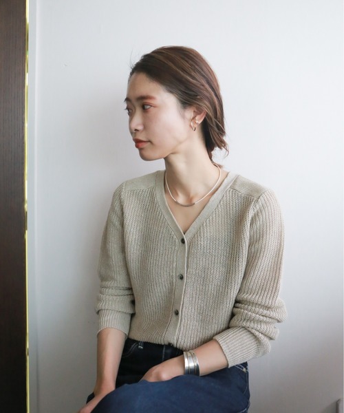 rapiecage(ラピエサージュ)の「ワックスコードパイプチョーカー(チョーカー・レディース・ベージュ/マスタード/キナリ/ボルドー/ブラック・FREE)」の9枚目の写真