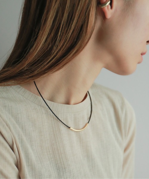 rapiecage(ラピエサージュ)の「ワックスコードパイプチョーカー(チョーカー・レディース・ベージュ/マスタード/キナリ/ボルドー/ブラック・FREE)」の13枚目の写真