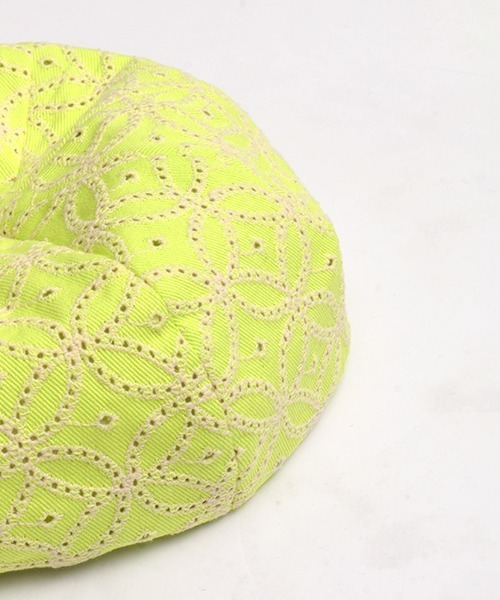 チチカカ（チチカカ）の「コットンレースベレー帽（ハンチング/ベレー帽・レディース・ブラック/オフホワイト/イエロー・FREE）」の14枚目の写真