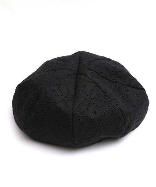 チチカカ（チチカカ）の「コットンレースベレー帽（ハンチング/ベレー帽・レディース・ブラック/オフホワイト/イエロー・FREE）」の11枚目の写真