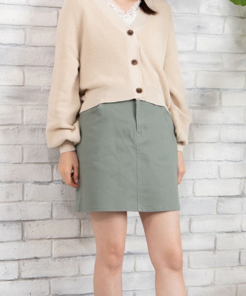 WEGO(ウィゴー)の「WEGO/【XS~Lサイズ】デイリーツイルタイトミニスカート(スカート・レディース・ブラック/ナチュラル/グリーン系その他/ベージュ/オフホワイト/グリーン・SMALL/MEDIUM/LARGE/X-SMALL)」の6枚目の写真
