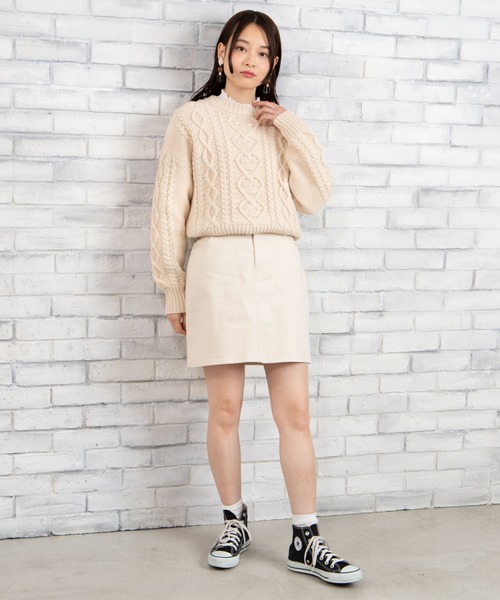 WEGO(ウィゴー)の「WEGO/【XS~Lサイズ】デイリーツイルタイトミニスカート(スカート・レディース・ブラック/ナチュラル/グリーン系その他/ベージュ/オフホワイト/グリーン・SMALL/MEDIUM/LARGE/X-SMALL)」の12枚目の写真