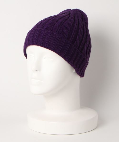 newhattan（ニューハッタン）の「【NEWHATTAN/ニューハッタン】（UN）アクリル ケーブル ニットキャップ（ニットキャップ/ビーニー・メンズ・ホワイト/パープル/ネイビー/ブラウン/グレー/マルーン/チャコール/レッド/カーキ/ピンク/ブルー/オリーブドラブ/ピンク系その他・FREE）」の10枚目の写真