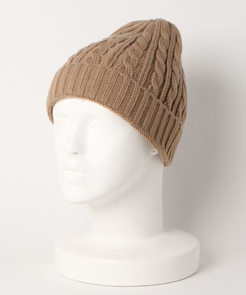 newhattan（ニューハッタン）の「【NEWHATTAN/ニューハッタン】（UN）アクリル ケーブル ニットキャップ（ニットキャップ/ビーニー・メンズ・ホワイト/パープル/ネイビー/ブラウン/グレー/マルーン/チャコール/レッド/カーキ/ピンク/ブルー/オリーブドラブ/ピンク系その他・FREE）」の6枚目の写真