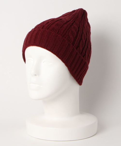 newhattan（ニューハッタン）の「【NEWHATTAN/ニューハッタン】（UN）アクリル ケーブル ニットキャップ（ニットキャップ/ビーニー・メンズ・ホワイト/パープル/ネイビー/ブラウン/グレー/マルーン/チャコール/レッド/カーキ/ピンク/ブルー/オリーブドラブ/ピンク系その他・FREE）」の13枚目の写真