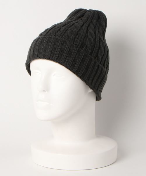 newhattan（ニューハッタン）の「【NEWHATTAN/ニューハッタン】（UN）アクリル ケーブル ニットキャップ（ニットキャップ/ビーニー・メンズ・ホワイト/パープル/ネイビー/ブラウン/グレー/マルーン/チャコール/レッド/カーキ/ピンク/ブルー/オリーブドラブ/ピンク系その他・FREE）」の4枚目の写真